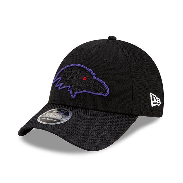 Baltimore Ravens NFL Sideline Road 9FORTY Stretch Snap Lippis Mustat - New Era Lippikset Finland FI-293706